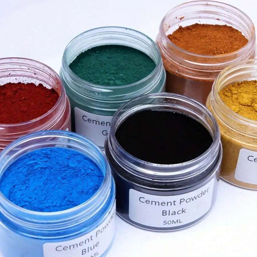 DIY Concrete Pigment Powder, 1.69oz/50ml - Water-Based Pigment, Suitable For Plaster, Epoxy Resin Crafting And Jewelry Making, 12 Vibrant Colors, Colored Pigment Powder