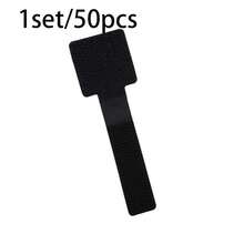 50pcs/Set Self Adhesive Heavy Duty Cable Ties, Multi Functional Hook And Loop Fastener Cable Ties, Reusable Cable Organizers For Easy Management Of Computer Data Cables Ropes, Essential For Desktop Cable Management. Suitable For Various Ropes - New Model - View 9