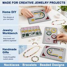 KLONKEE 2pcs/3pcs Beaded Tray DIY Beaded Design Plate, Used For Making Bracelets And Necklaces, Shape Measurement DIY Tool Jewelry Tray Design - Beaded Plate - View 6