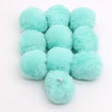 10pcs 5-6cm Faux Rex Rabbit Fur Pom Poms, Artificial Fluffy Soft Christmas Pom Poms, DIY Pom Poms, Handmade Keychain Pendant, Clothing Hat Gloves Sewing Craft Materials - Multicolor - View 34