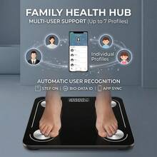 Household Smart Weight Scale, USB Rechargeable Body Fat Scale, Professional Accurate Body Composition Measuring Device, Digital Electronic Health Scale For Body Weight Fat Monitoring Home Fitness Use - Black - View 7