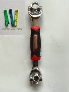 1Pc Universal Multi‑Function Wrench, 8‑In‑1 Rotatable Socket Wrench, 360 Degree Swivel Head Spanner, Non‑Slip Rubber Handle Repair Tool For Car Motorcycle Household Hardware Maintenance - Dog Bone Wrench - View 12