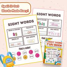 2 Pieces Sight Words & Sentence Practice Workbook Set, English Reading, Word Recognition, Tracing, Writing, Grammar & Vocabulary Activities, Reading Confidence Learning Material For Homeschool, Classroom & Back To School - English Reading Practice - View 4