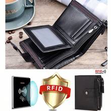 CAIBAOLAI Women's RFID Zipper Credit Card Wallet PU Leather Coin Purse Snap Button Tri-Fold Unisex Wallet,Wallets For Man - Multicolor - View 9