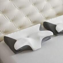 2PCS Butterfly Memory Foam Pillow, Ergonomic Neck Support And Relaxation Function, Suitable For Back/Side Sleepers, Helps Improve Sleep Quality, Gift For Family, Suitable For All Seasons - One Size Fits All - View 4