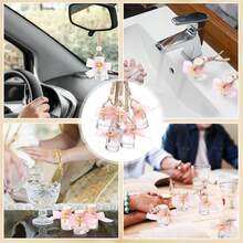 12pcs Cross Wish Bottle Glass Gift, Suitable For Baptism, Communion, Catholic Wedding 8ml Small Catholic Christian Holy Water Container, Baptism Ceremony Guest Gift, With Cross Pin And Ribbon Decorated Bottle Stopper - Multicolor - View 3