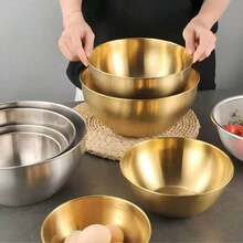 1/3pcs Stainless Steel Mixing Bowls, Durable Multi-Functional Kitchen Bowls For Cooking, Baking, Food Preparation, Christmas, Halloween, Easter, Thanksgiving, Best Choice For Christmas, Perfect Choice For Thanksgiving - Multicolor - View 6