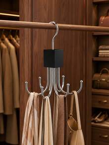 360° Rotating Vest Hook, Can Store 36 Bras, Scarves, Wallets, Closet Storage Organizer Rack, Space-Saving Wardrobe Hanging Rack, Clothing Accessories Bra Storage Solution, Home Storage - Multicolor - View 2