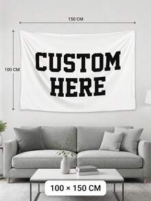 1 pieza Tapiz de pared con foto personalizada, diseño personalizado - Aniversario, cumpleaños, boda - Logotipo opcional, decoración del hogar, bandera de habitación, adecuado para el Día de San Valentín, Navidad, inauguración de la casa, sala de estar, dormitorio, hogar nórdico acogedor, hogar estético, colgante de pared - Multicolor - Ver 13