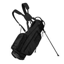 Lightweight Nylon Golf Club Stand Carry Bag, Portable Black Golf Club Holder For Men & Women, Compact Golf Storage Bag For Driving Range, Golf Course Practice - Black - View 2