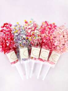 Multi-Color Paper Confetti Poppers, White Confetti, Party Atmosphere Maker, Suitable For Birthday/Wedding/Valentine's Day/Bachelor Party Celebrations Confetti Cannon, Streamer Poppers - Confetti Cannon - View 4