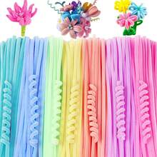 100-300pcs 30cm Multicolor Chenille Stems, Macaron Chenille Stems Craft Materials, Pipe Cleaner Handmade Kit, Art Project Activity Creative, DIY Art And Craft Project Bulk Craft Supplies, Creative Gift Wrapping Party Decoration - Multicolor - View 1