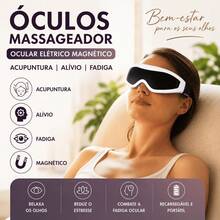 Massageador de Olhos Elétrico com Terapia Magnética e Vibração USB, Alivia Fadiga Ocular e Dor Muscular, 9 Modos de Massagem - 1 - Visão 3