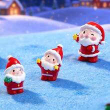 3CM Mini Santa Claus Resin Figurine, Christmas Aquarium Fish Tank Decoration, DIY Micro Landscape Fish Tank Water Scene Decor - Happy Aquarium - View 6