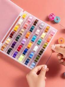 1 Set Of Multi-Color Sewing Machine Lock Core Thread, Roll Sewing Machine Bottom Thread, Pre Wound Spool, DIY Embroidery Thread, Household Handmade Sewing Supplies, Used For Daily Manual Work And Sewing, Suitable For Embroidery And Sewing Machines - Multiple Styles - View 8