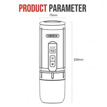 HiBREW H4C Portable 3-In-1 Coffee Machine For Large Capsules,Small Capsules,And Coffee Powder,100ml Large Capacity Water Tank,7500mAh Battery,Supports Multiple Charging Methods,Supports Hot And Cold Extraction Dual Modes, Customizable Extraction Temperature - Portable coffee machine sets - View 11