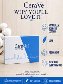 CeraVe 柔軟面紙 (30張/包)，3入，乾用面紙，可乾濕兩用，適用於日常使用與卸妝，超柔軟質地，適合敏感/脆弱肌膚，臉部毛巾、濕紙巾、棉棒、卸妝棉 - 棉柔巾-Set-3pcs - 查看 6