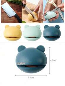 1pc Cartoon Frog Sharpening Stone, Multi-Functional Household Knife Sharpener, Fast Kitchen Knife Sharpener, Restore Dull Blades To Sharp, Kitchen Tool, Kitchen Supplies, Kitchen Accessories, Household Kitchen Supplies - Multicolor - View 4