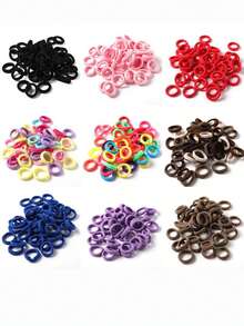 Basic Towel Loop Hair Ties, Simple Hair Scrunchies, High Elasticity Rubber Bands, Suitable For Girls To Tie High Ponytails, Colorful, Multi-Functional Styling Design, High-Quality Material, Daily Use, Thoughtful Gift For Girlfriend And Family, Also Suitable For Autumn Outfits. - Navy Blue - View 8