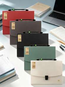 5/8/13 Layer A4 File Folder, Can Store Exam Papers, Desk Stationery, Office Supplies, Etc. Piano Box Design, Multi-Layer File Folder, Suitable For Office Documents, Prenatal Checkup Items, Minimalist And Portable. - Multicolor - View 10