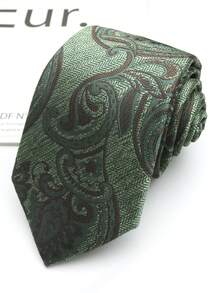 1pc Paisley Pattern Unisex Hand-Tied Necktie, Suitable For Casual, Streetwear, Daily, Party, Gift - Multicolor - View 7