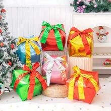 12.6 Inch (Inflated) 4D 3D Gift Box Shaped Foil Balloon Set, Gift Box Shaped Balloon, Suitable For New Year, Christmas, Birthday Party, Gathering Background Decoration And Atmosphere Props - View 3