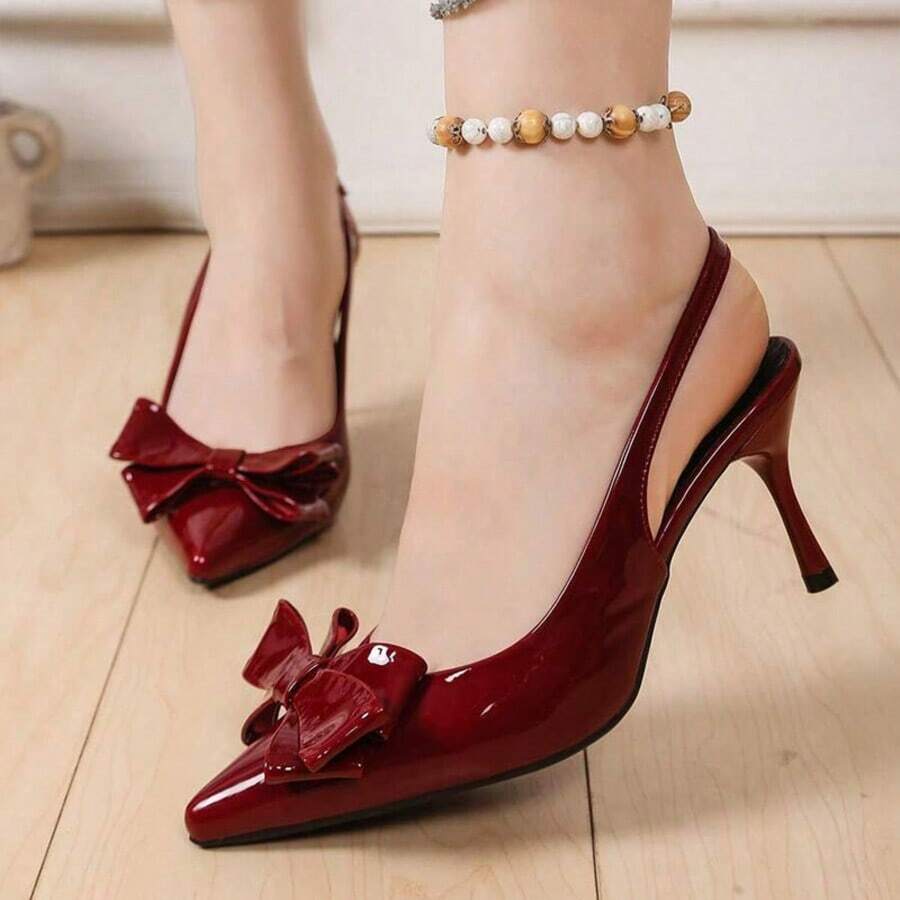 Women Heeled Sandals - Red - View 1