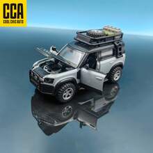 C C A Model Mobil Land Rover Defender Modifikasi Skala 1:43, Bodi Paduan Logam, Dua Pintu Samping Dapat Dibuka, Penggerak Tarik Mundur, Mobil Modifikasi DIY dengan Aksesoris, Mainan Anak Laki-laki dan Perempuan untuk Koordinasi Tangan dan Kemampuan Kognitif, Hadiah Halloween, Natal, Ulang Tahun - MultiWarna - View 5