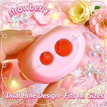 1pc Strawberry Mini Tornado Pencil Sharpener Cute Cartoon Dual-Hole Pencil Sharpener For Elementary Students Plastic Material Dual-Hole Design With Flip Cover - Easy To Use, Durable And Sharp, Ideal Choice For Students And Professionals, Essential Drawing And Office Tool - Suitable For School And Office Stationery | High-Quality Gift And Prize. - Multiple Colors and Random Styles - View 5