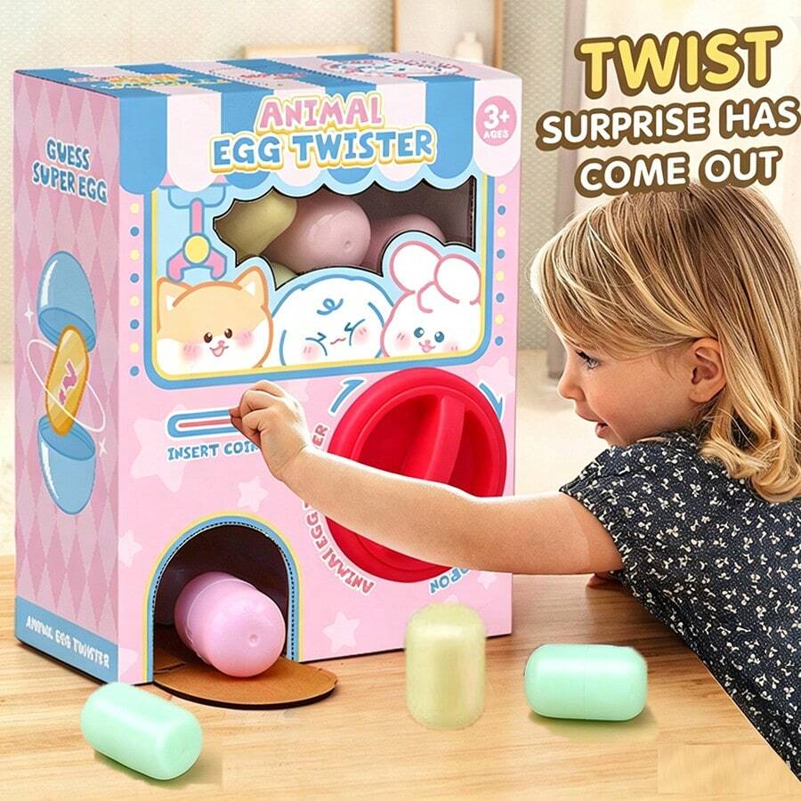 Children's Fun Egg Twist Machine Toy, Claw Machine, Mini Version, Doll Egg Twist Machine, Surprise Doll Claw Machine Egg Twist Machine Gift, Birthday Gift, Halloween Supplies, Suitable For Boys And Girls (Accessory Colors Sent Randomly, Manual Measurement May Have Slight Errors) - Multicolor - View 1