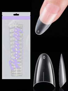 HOTWAY 240/300/360/450 Pieces Semi Adhesive Fake Nails, Medium Water Droplet Oval Shape, 12 Acrylic Nail Tips, DIY Wearable Nail Artificial Nails - View 9
