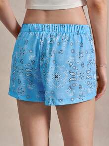 EverLounge Women's Casual Printed/Solid Color Elastic Waist Straight Leg Short Pajama Pants 4-Piece Set - Multicolor - View 5