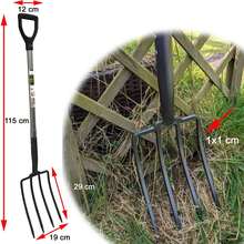 Digging Fork Spade Fork Fork Steel Fibreglass Handle D Handle Construction Garden Hay Fork- - A - Übersicht 1