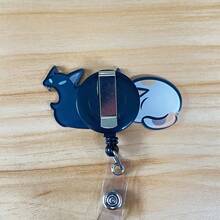 Retractable D Card Holder Reel With Cute Cartoon Design, Nurse Hospital Badge Holder Office Lanyard 1pc - X777 - View 2