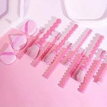 10pcs Pink Round Makeup Brushes + 3 Powder Puffs Full Set - Perfect For Blending Foundation, Blush, Contour And Kabuki Brush - Fresh And Flawless Basic Beauty Tools For Applying Liquid Foundation, Face Mask, Cream And Other High-End Makeup, Suitable For All Skin Types, Fragrance-Free - Multicolor - View 7