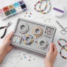 KLONKEE 2pcs/3pcs Beaded Tray DIY Beaded Design Plate, Used For Making Bracelets And Necklaces, Shape Measurement DIY Tool Jewelry Tray Design - Beaded Plate - View 9