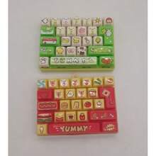 1pc Mini Keyboard Food-Shaped Pendant, Cute Cartoon Key Design Stress Relief Hanging Decoration Creative Accessory (Random Rope Color) - Multicolor - View 8
