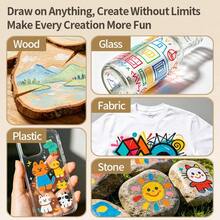 1pc Dual-Tip Acrylic Marker Set, Soft Tip & Fine Tip Water-Based Acrylic Pens For Students, Hand Drawing, Graffiti, Stone Painting, DIY Photo Album, Planner, Greeting Card, Hand- Poster, Art Painting, Waterproof, Non-Bleeding, Layerable - Double-ended Marker - View 5