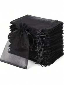50pcs 4x6 Inch Luxury Hard Mesh Drawstring Jewelry Bags - Wedding Party Christmas Gift Bags And Organizers - Reusable, Soft - Multiple Styles - View 5