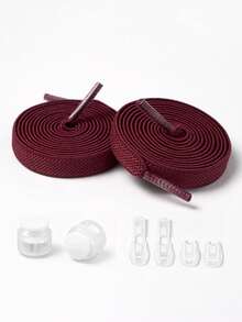 Solid Color Polyester Woven Elastic Shoelaces, No-Tie No-Knot Replacement Slouchy Shoelaces For Sneakers And Casual Shoes - Multicolor - View 8
