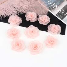6pcs Cute Rose Hair Clips, Suitable For Daily Wear And Vacation Outfits - Pink - View 2
