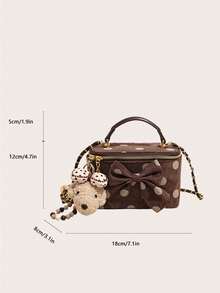 New Handheld Square Bag, Minimalist Shoulder Crossbody Bag - Coffee Brown - View 3