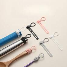 5pcs Multi-Function Silicone Strap Storage Clips, Hanging Storage Organizer Ties, Kitchen Tool Storage, Bathroom Tool Storage, Home Tool Storage, Handle Tool Hanging Storage, Home Decor, Room Decor - Multicolor - View 9