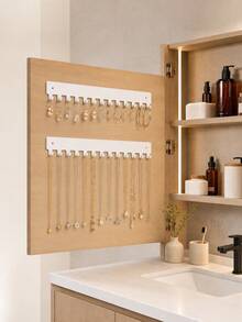 Giá treo vòng cổ gắn tường bằng acrylic – Kệ sắp xếp trang sức với 12 móc; Móc treo vòng cổ gắn tường cho phụ nữ và bé gái - Xem 5