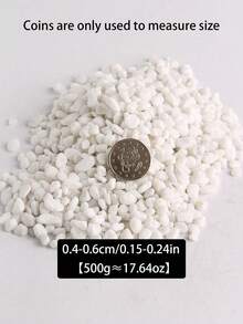1pc 100/300/500/800g White Pebble Stone For Potted Plants, Succulents, Greenery, Garden, Balcony, Paving, Christmas Tree, Snow-Like Decorative Stone - Multicolor - View 12