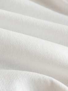 Boys' Simple Solid White Mock Neck Long Sleeve Knit Sweater Pullover, Casual Versatile For Daily Wear And School, Spring/Autumn/Winter - White - View 7