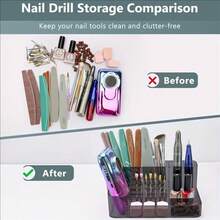 1 Set Multi-Function Nail Art Tool Storage Box, Large Capacity Divided Storage Box, Transparent Plastic Organizer, Suitable For Nail Art Tools, Skincare Products And Small Tools Storage, Home Organization Storage Box, Professional Nail Art Tool Organizer, Nail Artist Workbench Storage Box, Suitable For Autumn Promotion And Christmas Events - Multicolor - View 9