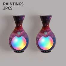 Realistic Floral Decorative Wall Lamp LED Magnetic Induction Wall Light Vase Decoration Lamp Rechargeable 800mAh Battery RGB Dimmable Suitable For Vase, Desk, Home Decor, Christmas, Wedding, Party, Fashion Home Decor - Multicolor - View 19