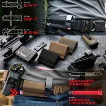 1PC Elastic Holder Tactical Retention Band Quick-Release MOLLE Sleeve Pouch Hook And Loop Mounted For Chest Rig Duty Belt Horizontal Battle Belt Accessory - Multicolor - View 4