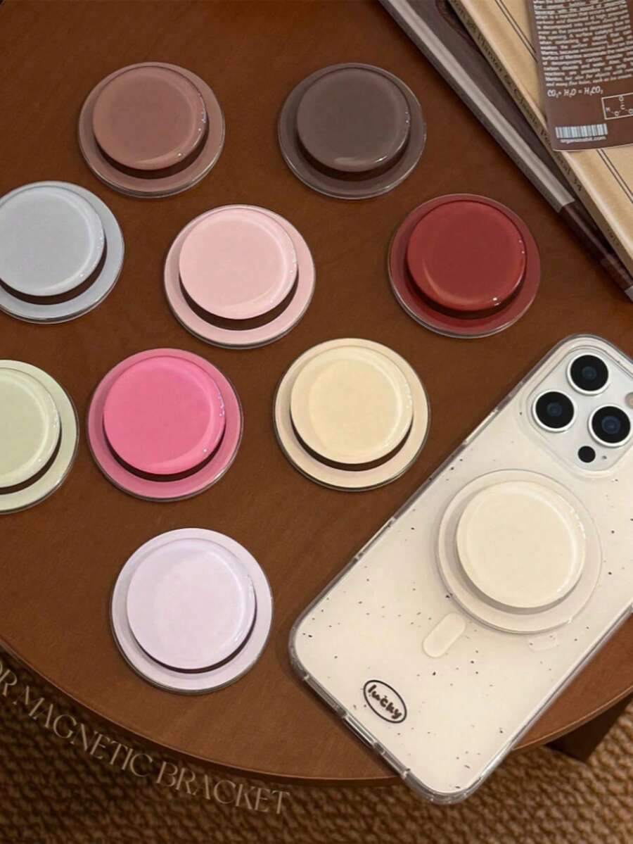 Ins Style Solid Color Minimalist Magnetic MagSafe Phone Stand, Fresh Candy Color, Telescopic, Premium Texture, Suitable For Apple 11/12/13/14/15/16/17
